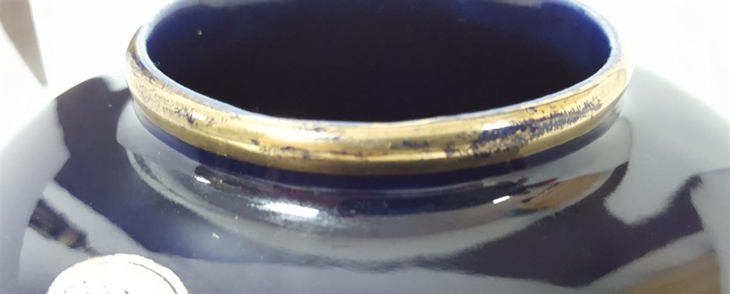 [2119117] Vase Deckelvase 25 cm BH Geschenke Blau gebraucht - gut Bild 8