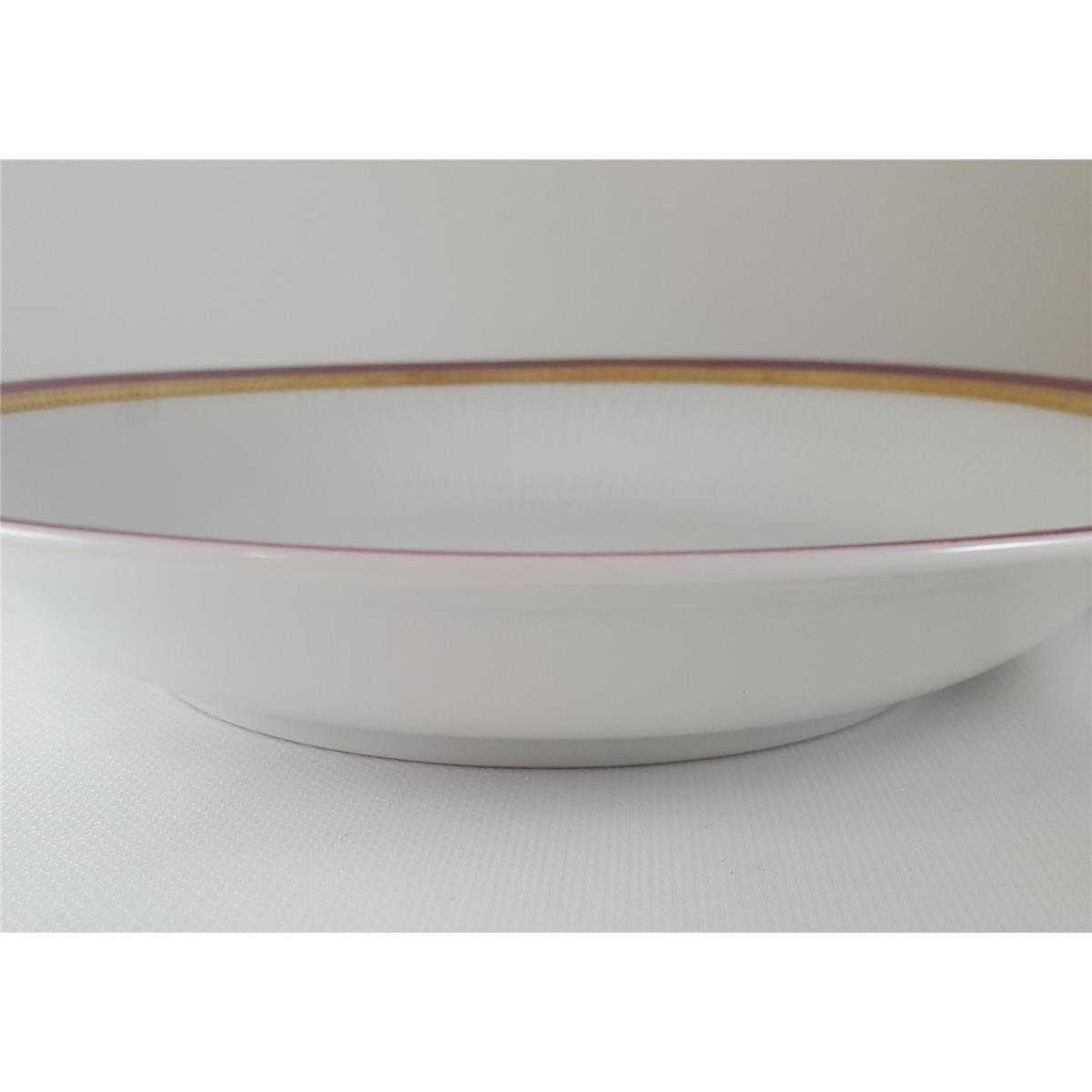[4581617] Suppenteller Goldrand 23 cm Mitterteich Form 870 Rot gebraucht - gut Bild 3