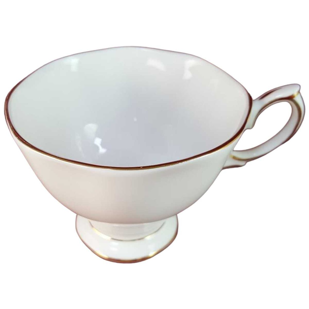 [45816185] Kaffeetasse Tasse Goldrand Royal Vale Weiß mit gebraucht - sehr gut Bild 2