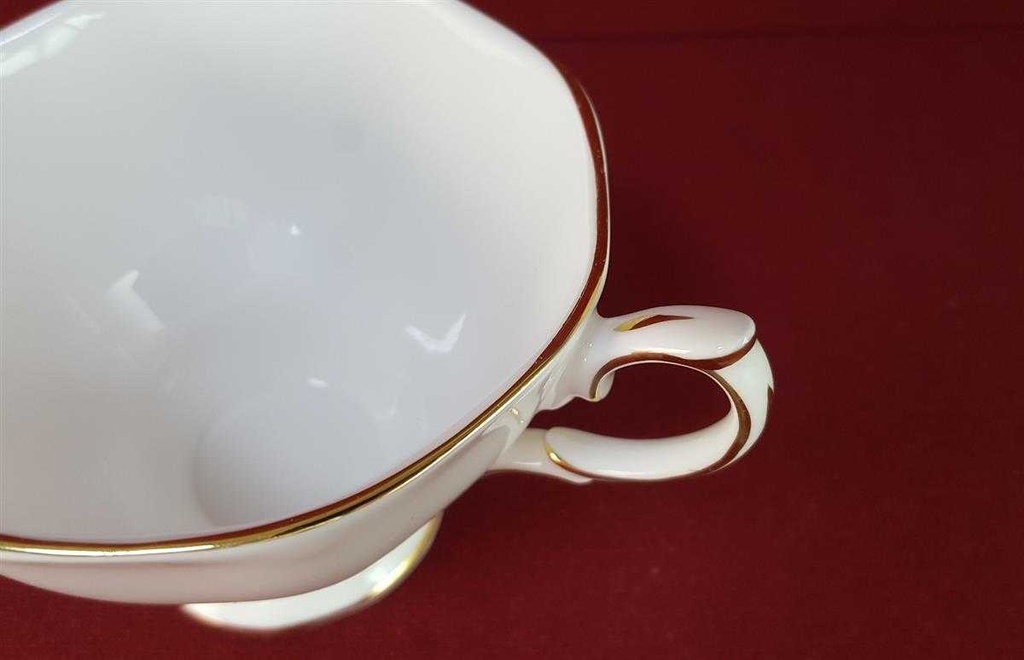 [45816185] Kaffeetasse Tasse Goldrand Royal Vale Weiß mit gebraucht - sehr gut Bild 3