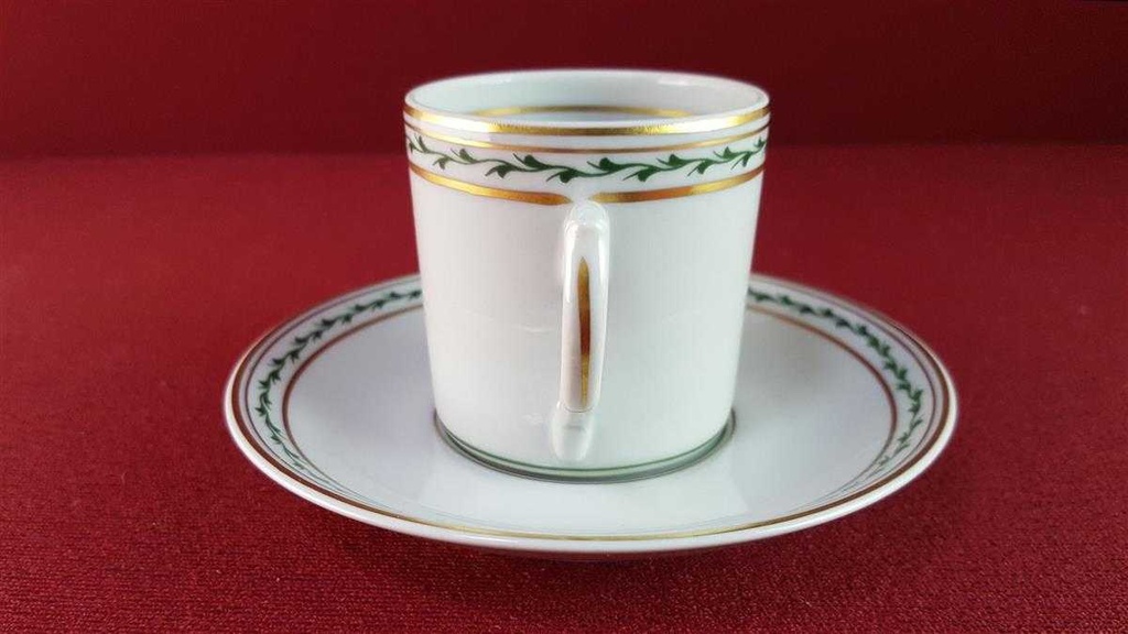 [45816187] Mokkatasse mit Untertasse Tasse Espressotasse Goldrand Vista Alegre Portugal bunte Blumen gebraucht - sehr gut Bild 4