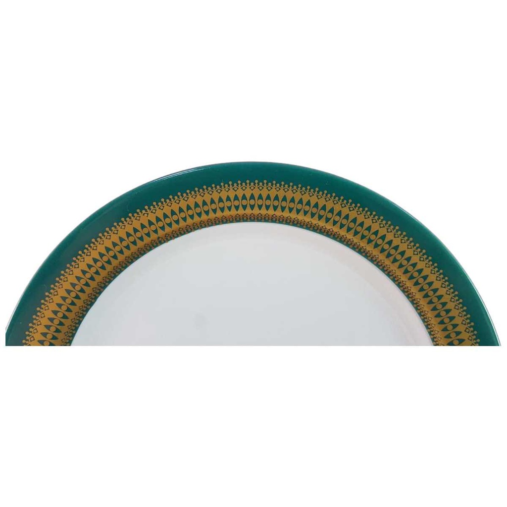 [45816189] Kuchenteller Dessertteller Frühstücksteller 19 cm Thomas Porzellan Rotunda grün mit Goldbordüre gebraucht - sehr gut Bild 2