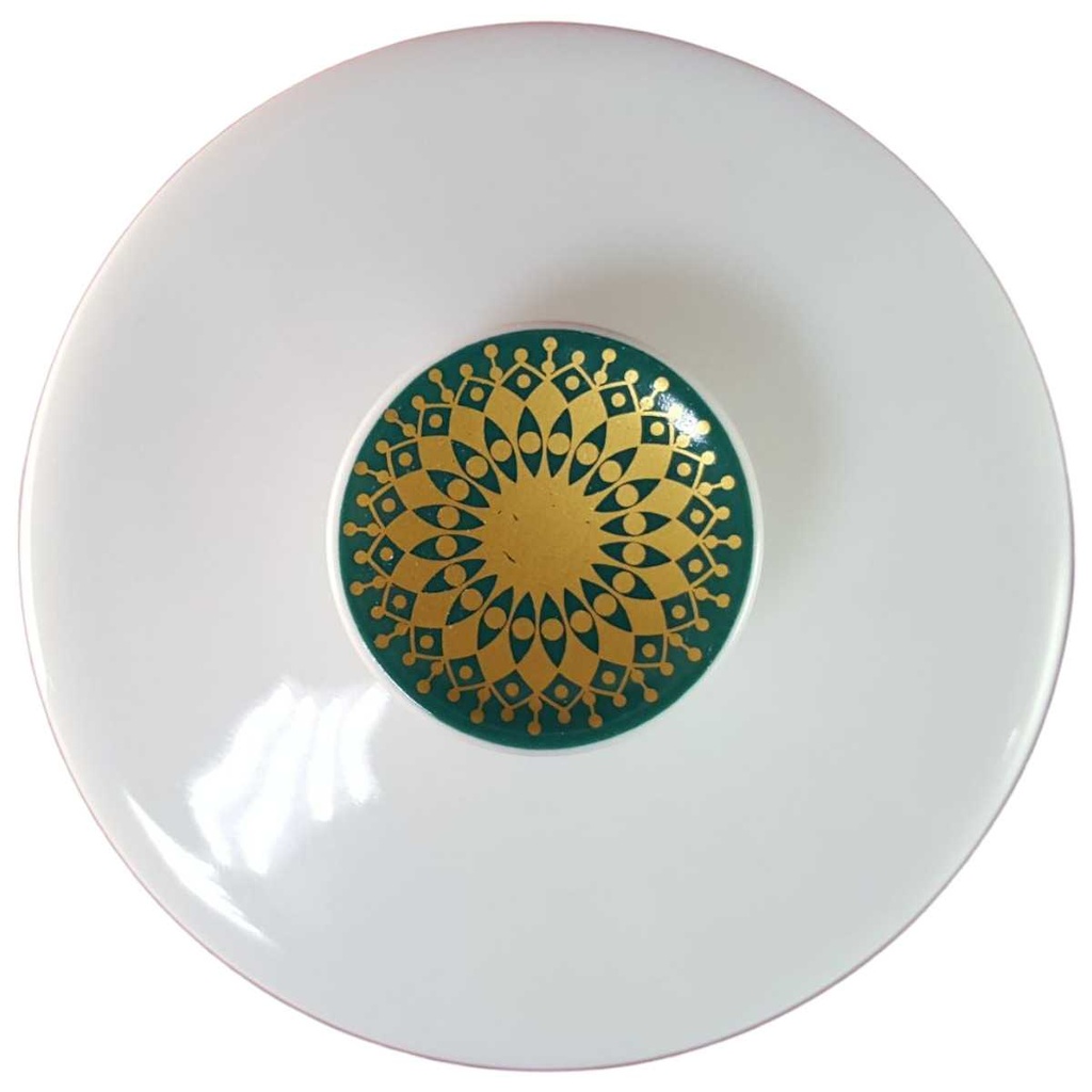 [45816193] Zuckerdose Thomas Porzellan Rotunda grün mit Goldbordüre gebraucht - sehr gut Bild 2