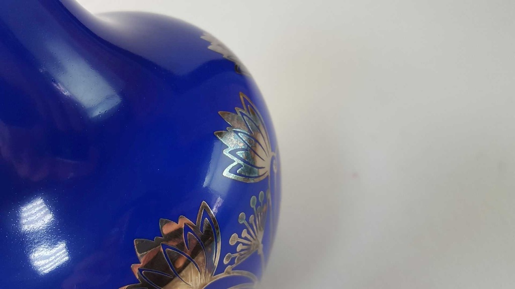 [45816203] Vase Dekorative Feinsilberauflage 25,7 cm Hutschenreuther gebraucht - gut Bild 5