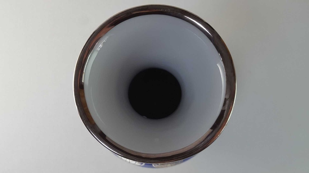 [45816203] Vase Dekorative Feinsilberauflage 25,7 cm Hutschenreuther gebraucht - gut Bild 6