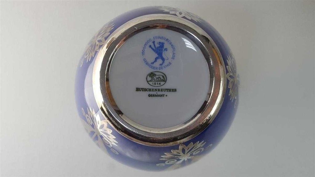 [45816203] Vase Dekorative Feinsilberauflage 25,7 cm Hutschenreuther gebraucht - gut Bild 7