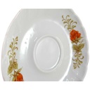 [45816224] Untertasse für Kaffee 14,5 cm Winterling Kirchenlamitz Rillenrelief Orange Blume gebraucht - akzeptabel Bild 2