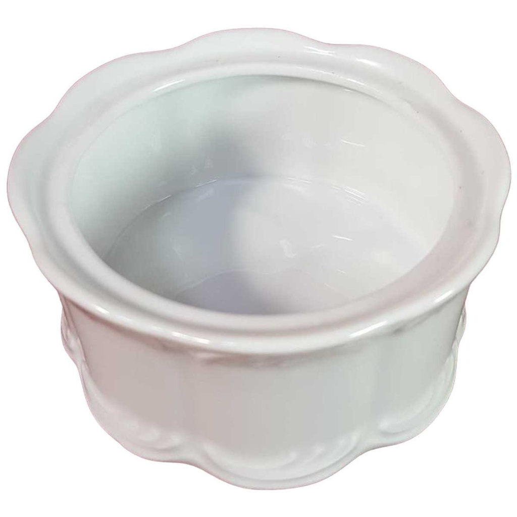 [45816228] Zuckerdose ohne Deckel Royal KPM Bavaria Unbekannte Formen Weiß Relief gebraucht - sehr gut Bild 2