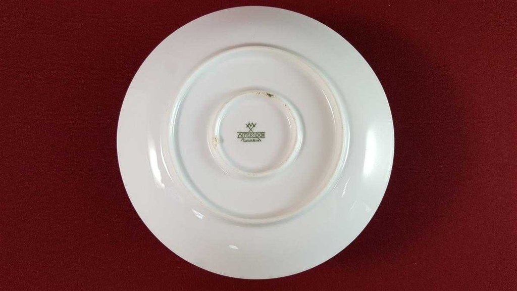 [45816230] Sauciere mit Teller 1tlg Mitterteich Form 890 blau grün rot Blumendekor Blumen gebraucht - akzeptabel Bild 5