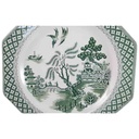 [45816236] Speiseteller Essteller 25 cm J & G Meakin England Royal Staffordshire Willow grün gebraucht - gut Bild 2