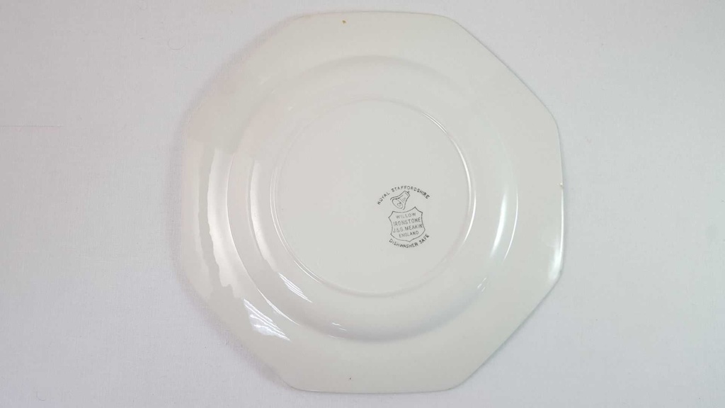 [45816236] Speiseteller Essteller 25 cm J & G Meakin England Royal Staffordshire Willow grün gebraucht - gut Bild 5