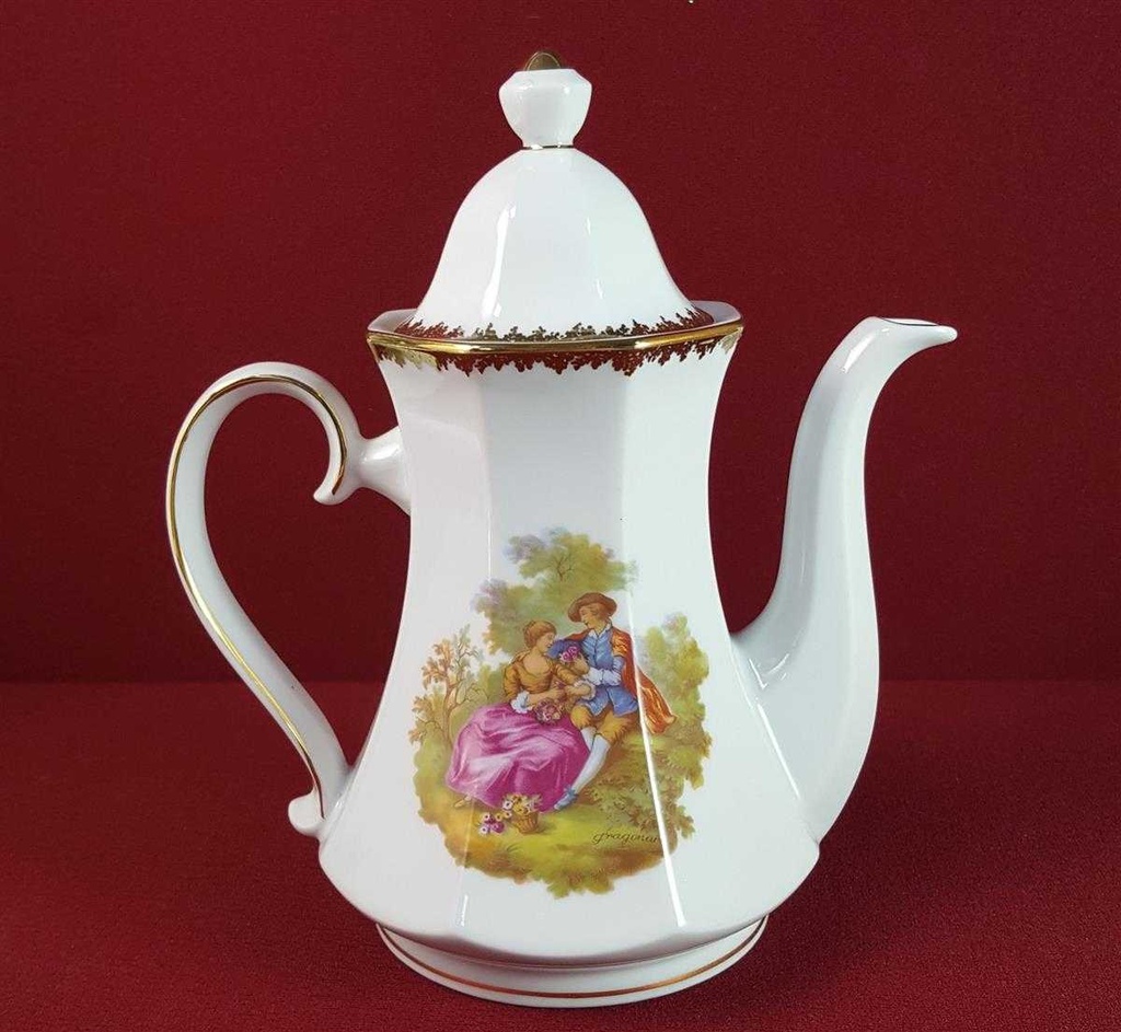 [45816246] Kaffeekanne Kanne 0,9 L Winterling Marktleuthen Fragonard Liebespaar gebraucht - gut Bild 3