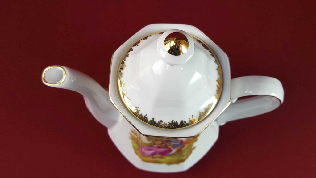 [45816246] Kaffeekanne Kanne 0,9 L Winterling Marktleuthen Fragonard Liebespaar gebraucht - gut Bild 5