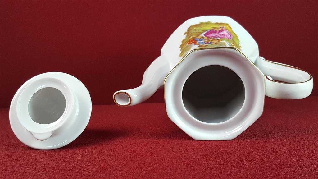 [45816246] Kaffeekanne Kanne 0,9 L Winterling Marktleuthen Fragonard Liebespaar gebraucht - gut Bild 6