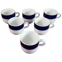 [2119121] 6er Set Mokkatasse Tasse Espressotasse Winterling Kirchenlamitz Scharffeuer Echt Kobalt Blau gebraucht - gut Bild 2
