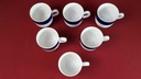 [2119121] 6er Set Mokkatasse Tasse Espressotasse Winterling Kirchenlamitz Scharffeuer Echt Kobalt Blau gebraucht - gut Bild 4