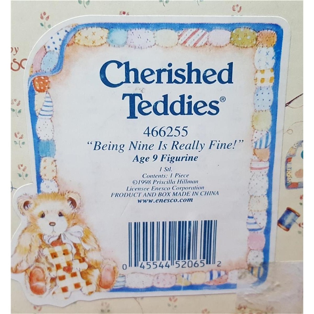 [45816255] Figur mit OVP Cherished Teddies Being Nine Is Really Fine 1998 gebraucht - neuwertig Bild 7