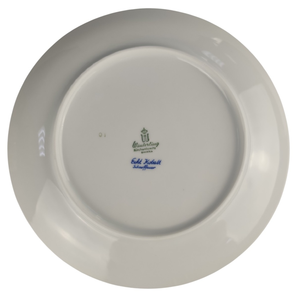 [45816257] Kuchenteller Dessertteller 19,5 cm Winterling Kirchenlamitz Scharffeuer Echt Kobalt Diamant gebraucht - sehr gut Bild 3