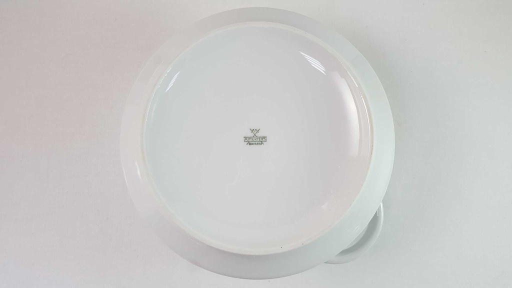 [45816266] Ragoutterrine Servierschüssel 1,5 L Mitterteich Form 890 blau grün rot Blumendekor Blumen gebraucht - gut Bild 5