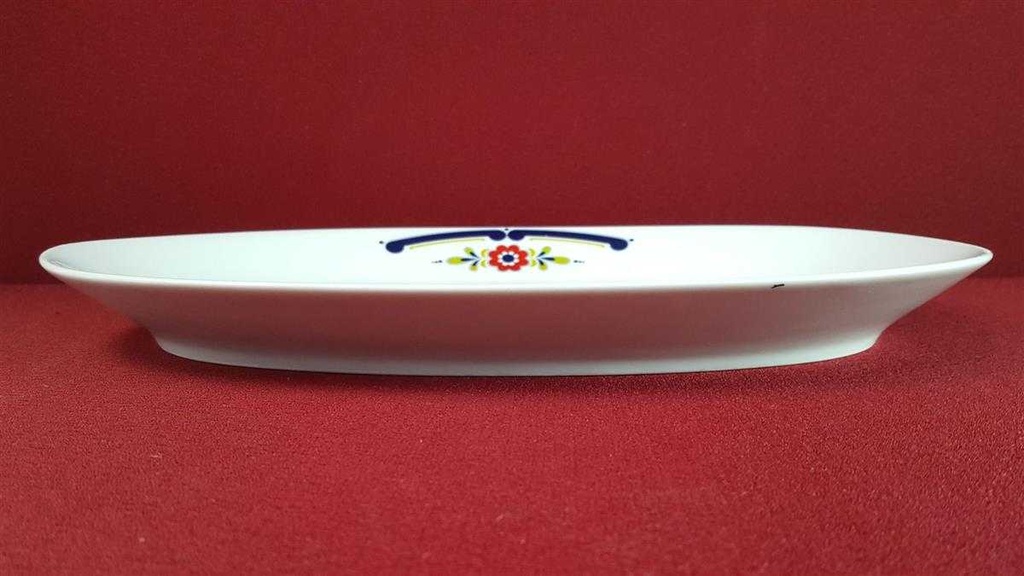 [45816268] Servierplatte Speiseplatte Fleischplatte Steakplatte 32,2x21,7 cm Mitterteich Form 890 blau grün rot Blumendekor Blumen gebraucht - akzeptabel Bild 5