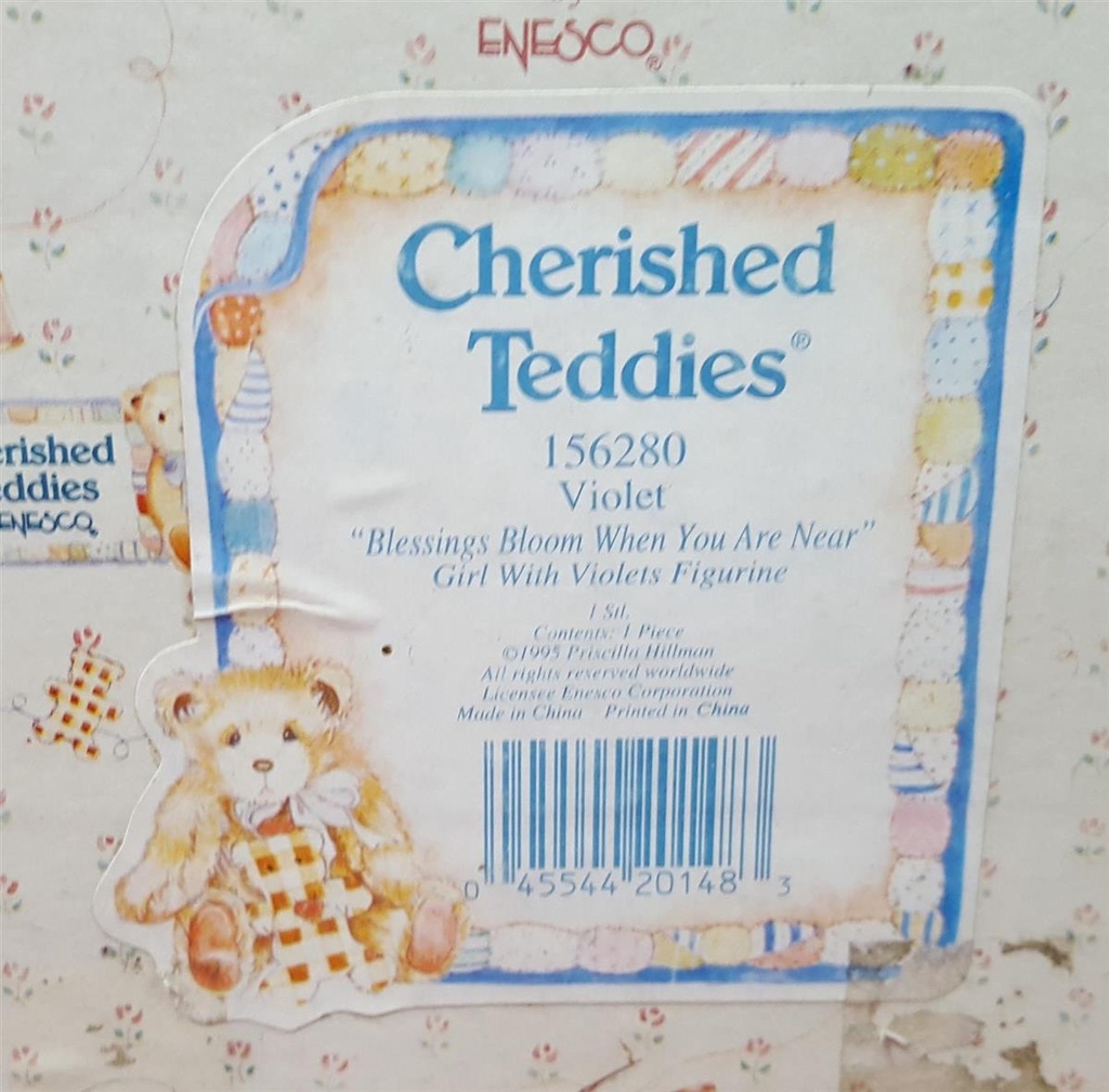 [45816269] Figur mit OVP Cherished Teddies Violet Blessings Bloom When You Are Near 1995 neu Bild 4