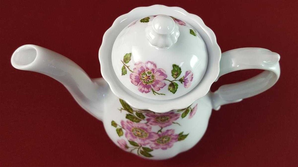 [45816274] Kaffeekanne Kanne 0,9 L Retsch Wunsiedel Violett Blumendekor Blumen gebraucht - sehr gut Bild 5