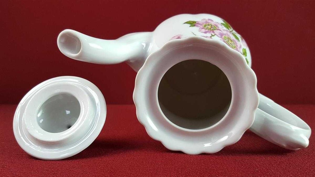 [45816274] Kaffeekanne Kanne 0,9 L Retsch Wunsiedel Violett Blumendekor Blumen gebraucht - sehr gut Bild 6