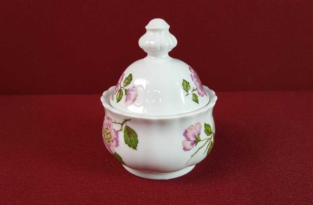 [45816275] Zuckerdose Retsch Wunsiedel Violett Blumendekor Blumen gebraucht - sehr gut Bild 3