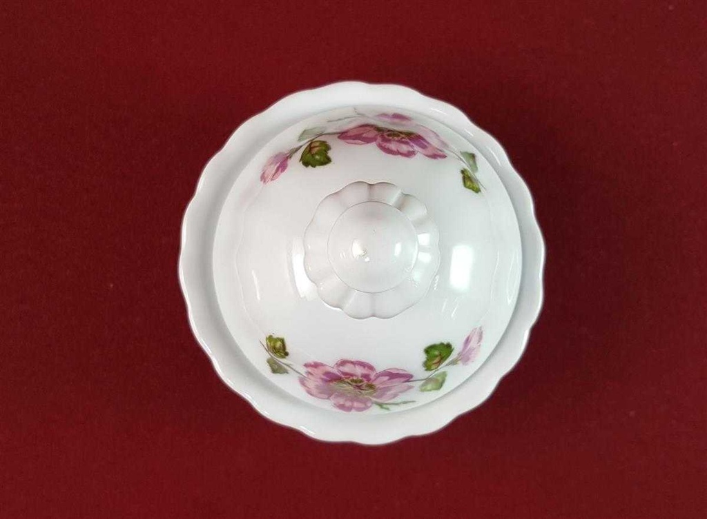 [45816275] Zuckerdose Retsch Wunsiedel Violett Blumendekor Blumen gebraucht - sehr gut Bild 5