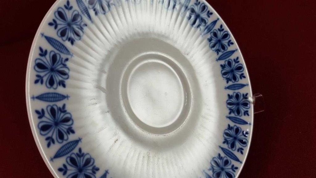[45816277] Untertasse für Kaffee 100 Jahre 14,9 cm Bareuther Waldsassen blau Band gebraucht - akzeptabel Bild 3