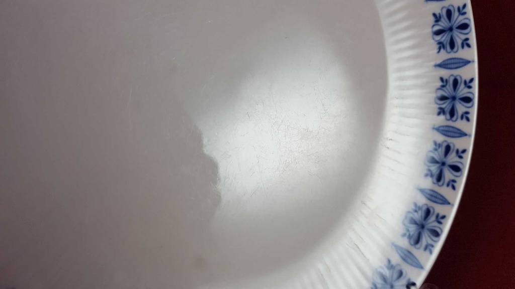 [45816278] Kuchenteller Dessertteller Frühstücksteller 100 Jahre 20,3 cm Bareuther Waldsassen blau Band gebraucht - akzeptabel Bild 4