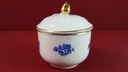 [45816287] Zuckerdose Goldrand Schaller blaue Blumendekor mit Blumen Blau gebraucht - gut Bild 3