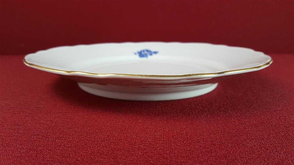 [45816288] Kuchenteller Dessertteller Frühstücksteller Goldrand 19,8 cm Schaller blaue Blumendekor mit Blumen Blau gebraucht - akzeptabel Bild 4
