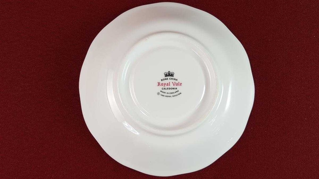 [45816291] Untertasse für Kaffee Goldrand 14,3 cm Royal Vale Weiß mit gebraucht - sehr gut Bild 3