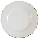 [45816292] Kuchenteller Dessertteller Frühstücksteller Goldrand 21 cm Royal Vale Weiß mit gebraucht - sehr gut Bild 2