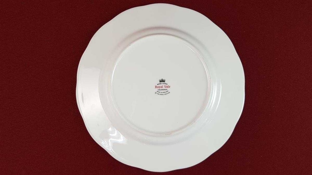 [45816292] Kuchenteller Dessertteller Frühstücksteller Goldrand 21 cm Royal Vale Weiß mit gebraucht - sehr gut Bild 4