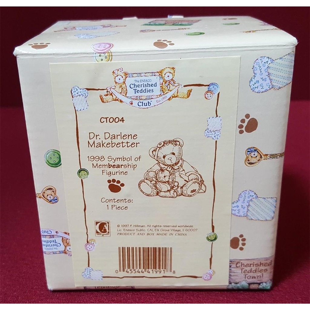[45816303] Figur mit OVP Cherished Teddies Club Membear Dr. Darlene Makebetter 1998 neu Bild 10