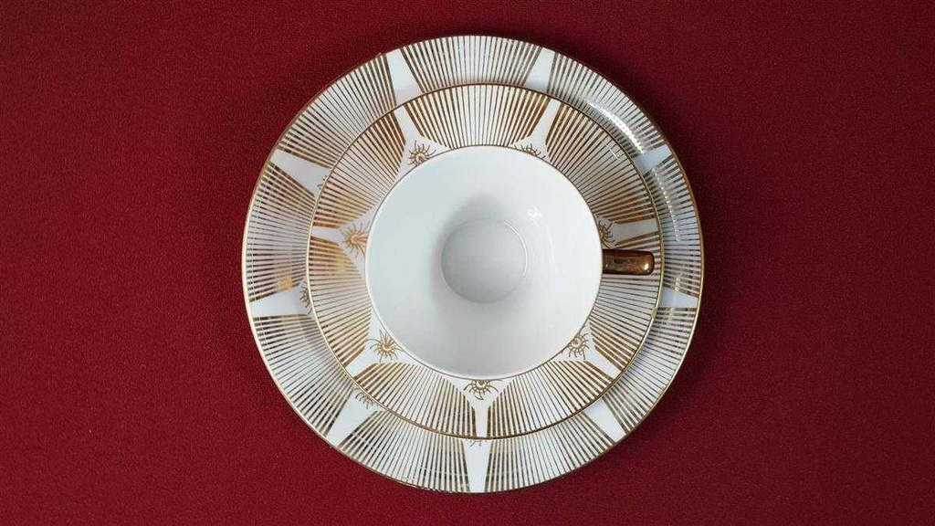 [45816306] Sammelgedeck Golddekor 3tlg Schaller Sammeltassen gebraucht - gut Bild 4