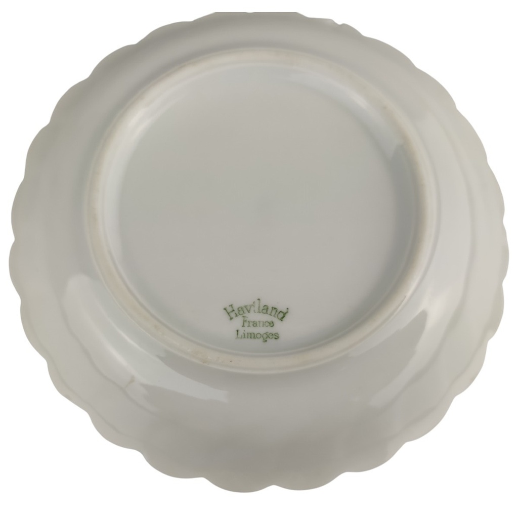 [4581631] Konfektschale Teebeutelablage Gebäckschälchen 11 cm Haviland Limoges Torse Rosendekor gebraucht - sehr gut Bild 4