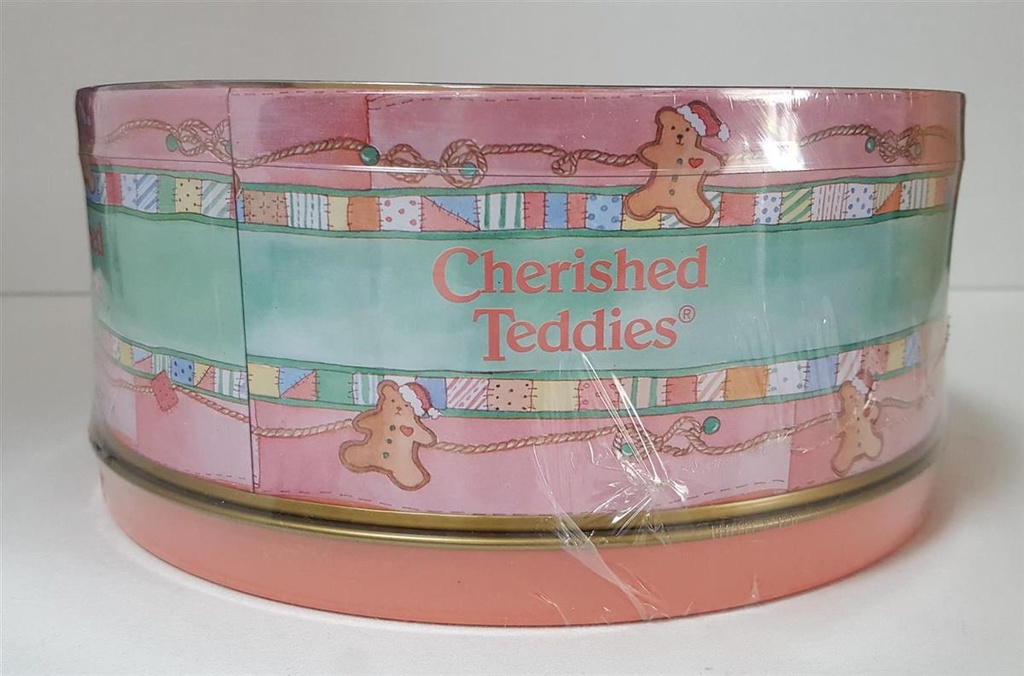 [45816320] Figur Cherished Teddies Gift Set Figurine Plush Teddy and Cookie Tin 1999 neu Bild 4