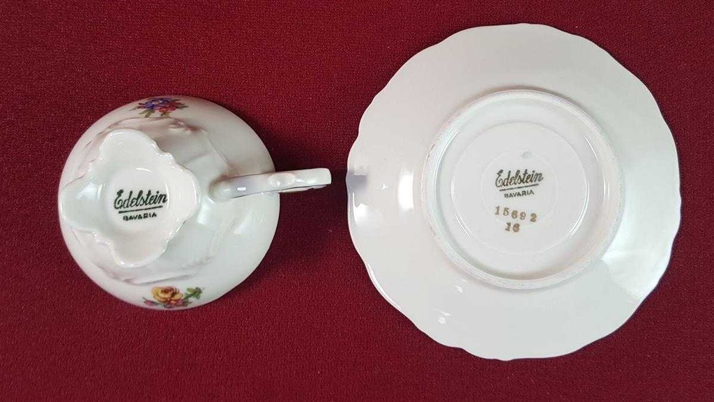 [45816328] Sammeltasse Tasse Espressotasse Edelstein Bavaria Maria Theresia Blumendekor 15692 Blumen gebraucht - gut Bild 4