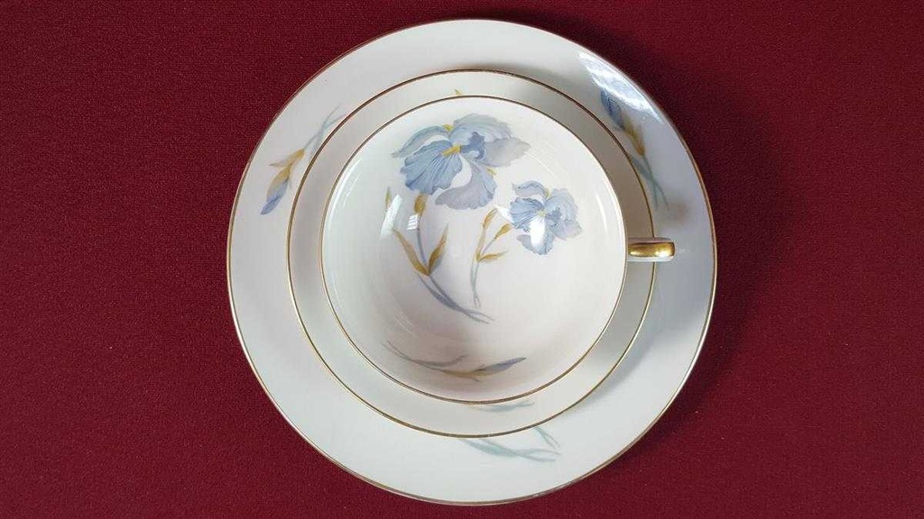 [45816329] Sammelgedeck Teeset Goldrand 3tlg Thomas Porzellan Blumen gebraucht - gut Bild 4