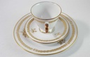 [45816332] Kaffeetasse Kaffeegedeck Kaffeeset Komplett 3tlg Tirschenreuth Trianon goldene Rosendekor gebraucht - sehr gut Bild 3