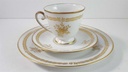 [45816332] Kaffeetasse Kaffeegedeck Kaffeeset Komplett 3tlg Tirschenreuth Trianon goldene Rosendekor gebraucht - sehr gut Bild 4