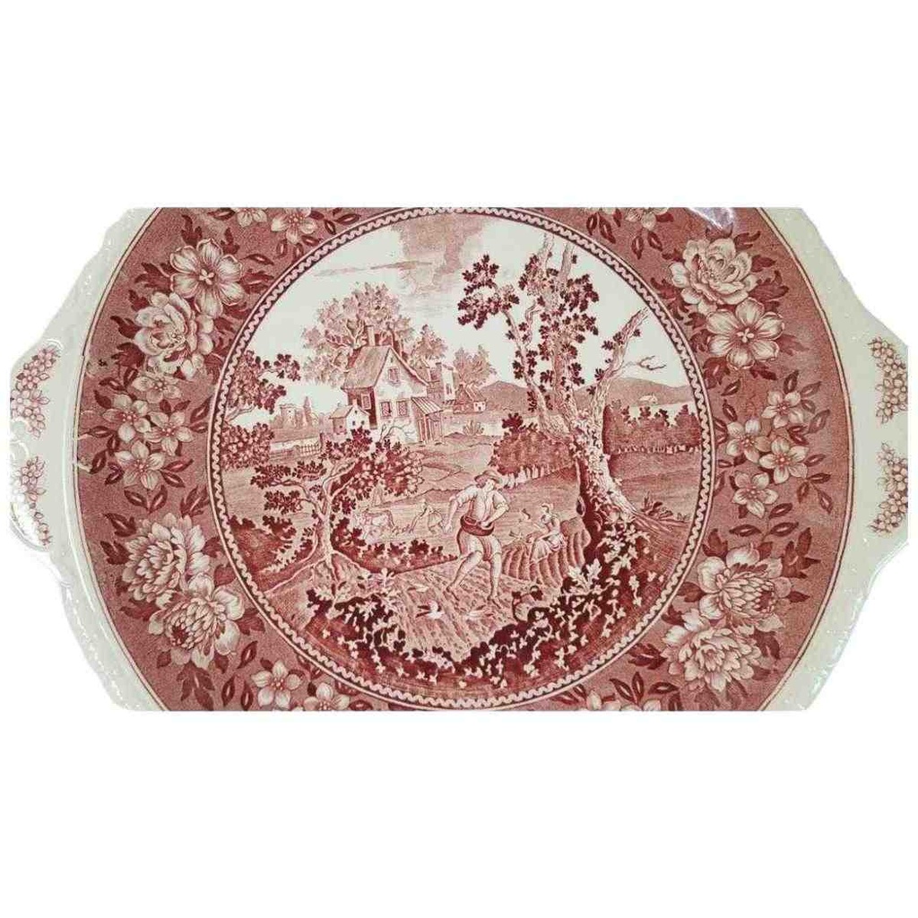 [45816333] Dessertteller Kuchenplatte mit Henkeln Tortenplatte Villeroy & Boch Rusticana Rot Bild 2