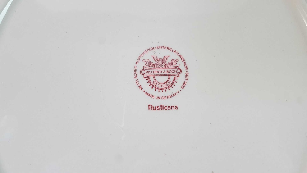 [45816333] Dessertteller Kuchenplatte mit Henkeln Tortenplatte Villeroy & Boch Rusticana Rot Bild 6