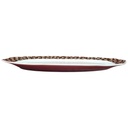 [45816339] Servierplatte Speiseplatte Fleischplatte Steakplatte 28x18,5 cm Arabella Atelier Decor Toscana Braun gebraucht - gut Bild 2