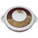 [45816361] Suppenterrine Suppenschüssel Goldrand 1,2 L Winterling Röslau gold rot grau Dekor gebraucht - gut Bild 2
