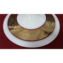 [45816361] Suppenterrine Suppenschüssel Goldrand 1,2 L Winterling Röslau gold rot grau Dekor gebraucht - gut Bild 4
