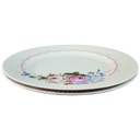 [2119129] 2er Set Kuchenteller Dessertteller 19,3 cm Graf von Henneberg Rillenrand mit Blumendekor Blumen gebraucht - akzeptabel Bild 2